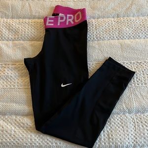Black Nike Leggings w/ Mesh Detailing